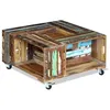 Image de vidaXL Table basse Bois de récupération massif 70x70x35 cm243306