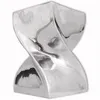 Image de vidaXL Table auxiliaire / Tabouret Forme torsadée Aluminium Argenté243507