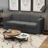 Image de vidaXL Canapé à 3 places Tissu Gris foncé243584
