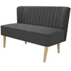 Image de vidaXL Canapé 117x55,5x77 cm Tissu Gris foncé 244071