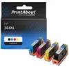 Image de PrintAbout huismerk Inktcartridge 364XL (N9J74AE) 4-kleuren Multipack Hoge capaciteit Geschikt voor HP