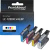 Image de PrintAbout huismerk Inktcartridge LC-1280XLVALBP 4-kleuren Multipack Hoge capaciteit Geschikt voor Brother