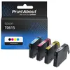 Image de PrintAbout huismerk Inktcartridge T0615 4-kleuren Multipack Geschikt voor Epson