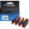 Image de PrintAbout huismerk Inktcartridge 100XL (14N1068E) 4-kleuren Multipack Hoge capaciteit Geschikt voor Lexmark