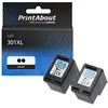 Image de PrintAbout huismerk Inktcartridge 301XL (D8J45AE) Zwart Multipack Hoge capaciteit Geschikt voor HP