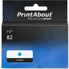 Image de PrintAbout huismerk Inktcartridge 82 (C4911A) Cyaan Geschikt voor HP