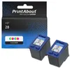 Image de PrintAbout huismerk Inktcartridge 28 (C8728A) 3-kleuren Multipack Geschikt voor HP