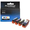 Image de PrintAbout huismerk Inktcartridge 26XL (C13T26364012) 4-kleuren Multipack Hoge capaciteit Geschikt voor Epson