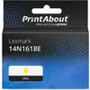 Image de PrintAbout huismerk Inktcartridge 14N1618E (150XL) Geel Hoge capaciteit Geschikt voor Lexmark
