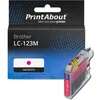 Image de PrintAbout huismerk Inktcartridge LC-123M Magenta Geschikt voor Brother