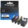 Image de PrintAbout huismerk Inktcartridge 27XL (T27114010) 4-kleuren Multipack Hoge capaciteit Geschikt voor Epson