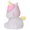 Image de A Little Lovely Company veilleuse Filles licornes 125 cm PVC jaune/rose