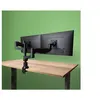 Image de R-Go Caparo 4 Twin - Kit de montage (bras de moniteur réglable) - pour 2 écrans LCD - aluminium - argent mat - Taille d'écran : jusqu'à 2 x 32" - montrable sur bureau