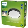 Image de Philips Plafonnier Doris - 6w - 2700 Kelvin - Ip54 - Noir