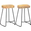 Image de vidaXL Vidaxl Tabourets De Bar Gavin Lot De 2 Bois De Manguier Massif