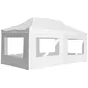 Image de vidaXL Tente de réception pliable avec parois Aluminium 6 x 3 m Blanc