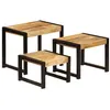 Image de vidaXL Tables gigognes 3 pcs Bois solide de manguier247404