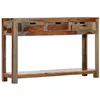 Image de vidaXL Table console avec 3 tiroirs 120x30x75 cm Bois massif247753