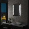 Image de vidaXL Miroir mural à LED pour salle de bains 60x80 cm