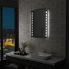 Image de vidaXL vidaXL Miroir mural à LED pour salle de bains 60x80 cm
