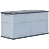 Image de vidaXL Boîte de rangement de jardin 320 L Gris Noir45689