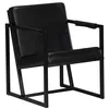 Image de vidaXL Fauteuil noir cuir vÃ©ritable