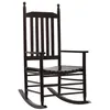 Image de vidaXL Chaise à bascule avec siège incurvé Marron Bois de peuplier45699