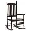 Image de vidaXL Chaise Ã  bascule avec siÃ¨ge incurvÃ© Marron Bois de peuplier