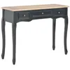 Image de vidaXL Table de console et coiffeuse avec 3 tiroirs Noir280046