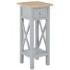 Image de vidaXL Table d'appoint Gris 27 x 27 x 65,5 cm Bois