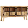 Image de vidaXL Buffet Marron et noir 160x30x80 cm Bois de manguier solide brut247994