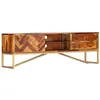 Image de vidaXL Meuble TV 140x30x45 cm Bois de Sesham massif 247998