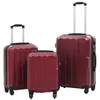 Image de vidaXL Valise rigide 3 pcs Rouge bordeaux ABS91874