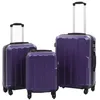 Image de vidaXL Valise rigide 3 pcs Violet ABS91877