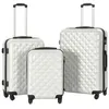 Image de vidaXL Valise rigide 3 pcs Argenté brillant ABS91887