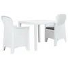 Image de vidaXL Ensemble de bistro 3 pcs Plastique Blanc Aspect de rotin276107