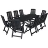 Image de vidaXL Ensemble à manger d'extérieur 11 pcs Plastique Anthracite