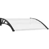 Image de vidaXL Auvent de porte Noir et transparent 120x75 cm PC144813
