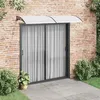 Image de vidaXL Auvent de porte Noir et transparent 240x80 cm PC