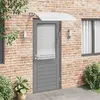 Image de vidaXL Auvent de porte Gris et transparent 120x75 cm PC