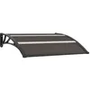 Image de vidaXL Auvent de porte Noir 120x75 cm PC144823