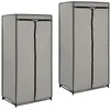 Image de vidaXL 2 pcs Garde-robes Gris 75x50x160 cm282444