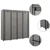 Image de vidaXL Garde-robe avec 4 compartiments Gris 175x45x170 cm
