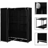 Image de vidaXL Vidaxl Garde-Robe D'angle Noir 130x87x169 Cm