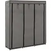 Image de vidaXL Armoire avec compartiments et barres Gris 150x45x175 cm Tissu282456