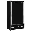 Image de vidaXL Garde-robe Noir 87 x 49 x 159 cm Tissu