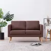 Image de vidaXL Canapé à 2 places Tissu Marron281353