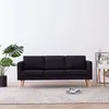 Image de vidaXL Canapé à 3 places Tissu Noir281360