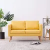 Image de vidaXL CanapÃ© Ã  2 places tissu jaune