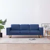 Image de vidaXL CanapÃ© Ã  3 places Tissu Bleu